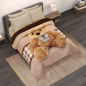 EDREDON SERENITY JUMBO MATRIMONIAL TEDDY BEIGE