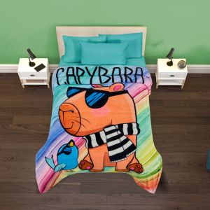 COBERTOR SERENITY MATRIMONIAL CAPIBARA ROCK