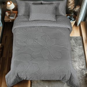 EDREDON OVEJA JACQUARD MATRIMONIAL AZUCENA GRIS