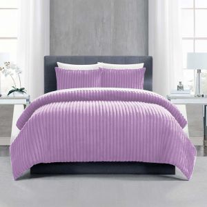 COBERTOR JACQUARD MATRIMONIAL SUPER RAYAS LILA