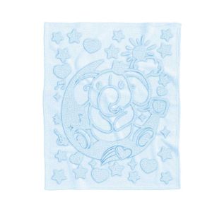 COBERTOR FRAZADA JACQUARD ELEFANTITO AZUL