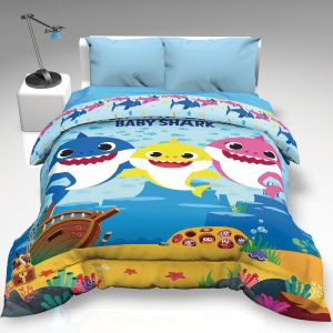 EDREDON DIGITAL SUSTENTABLE MATRIMONIAL BABY SHARK DOO