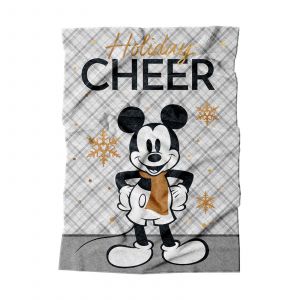 TOALLA JUMBO MICKEY CLASSIC NAVIDAD GRIS