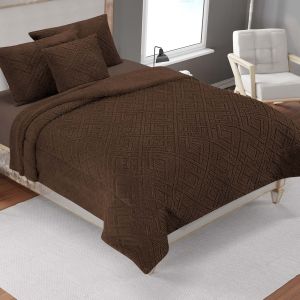 SET DE EDREDÓN OVEJA KING SIZE ACQUARD ABSTRACTO CAFE