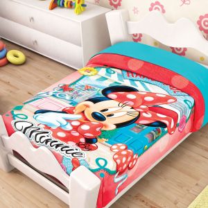 COBERTOR SERENITY  MULTIUSOS  MINNIE SONRISA