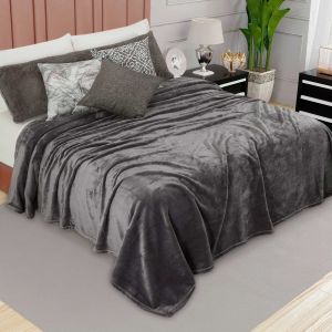 COBERTOR SERENITY KING SIZE LISO GRIS