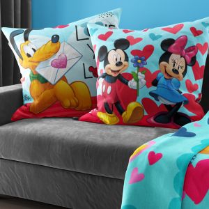 COJÍN MICKEY MINNIE PLUTO SAN VALENTÍN