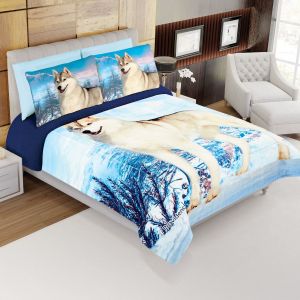 EDREDON SERENITY JUMBO KING SIZE LOBO NIEVE