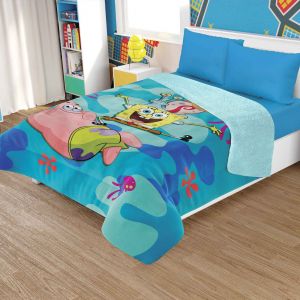 EDREDON SERENITY JUMBO INDIVIDUAL BOB ESPONJA AQUA