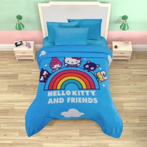 COBERTOR SERENITY MATRIMONIAL HELLO KITTY FRIENDS
