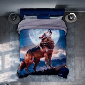 EDREDON SERENITY JUMBO SOBRECAMERO LOBO NOCHE
