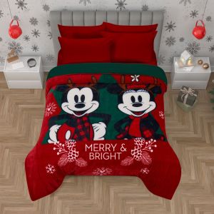 EDREDON SERENITY JUMBO MATRIMONIAL MICKEY YULETIDE NAVIDAD