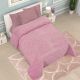 COBERTOR OVEJA JACQUARD KING SIZE CORAZONES ROSA