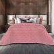 COBERTOR OVEJA JACQUARD MATRIMONIAL CORAZONCITOS ROSA