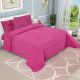 COBERTOR OVEJA JACQUARD KING SIZE CORAZONES FUCSIA