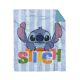 EDREDON FRAZADA PLUS  STITCH GARRAS AZUL
