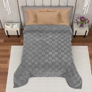 COBERTOR OVEJA JACQUARD MATRIMONIAL AJEDREZ OXFORD