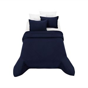 EDRECOLCHA INDIVIDUAL DIAMANTE AZUL