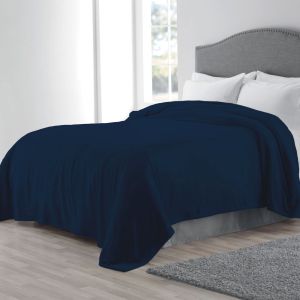 COBERTOR LISO MATRIMONIAL PLUS SIZE AZUL