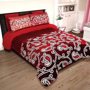 EDREDON SERENITY JUMBO KING SIZE OXFORD ROJO