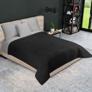 COBERTOR SERENITY MATRIMONIAL LISO NEGRO