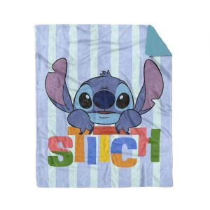 EDREDON FRAZADA PLUS  STITCH GARRAS AZUL