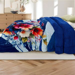 EDREDON SERENITY JUMBO KING SIZE GINEBRA AZUL