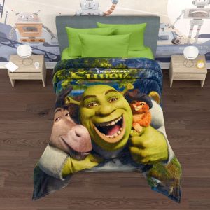 COBERTOR SERENITY MATRIMONIAL SHREK BOSQUE
