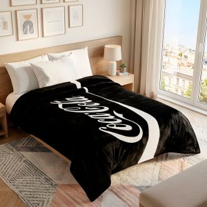 COBERTOR SERENITY MATRIMONIAL COCA-COLA BLACK