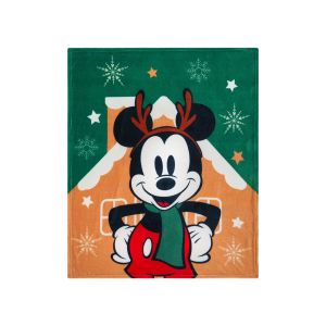 COBERTOR SERENITY FRAZADA MICKEY HAPPY NAVIDAD