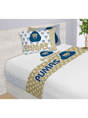 SET DE SABANAS INDIVIDUAL PUMAS