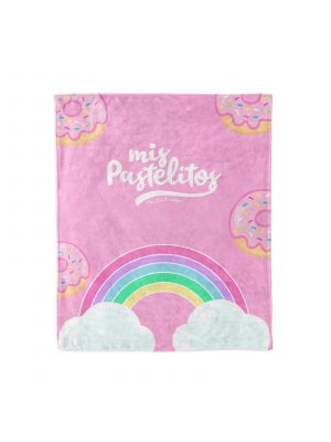 COBERTOR FRAZADA MIS PASTELITOS ARCOIRIS