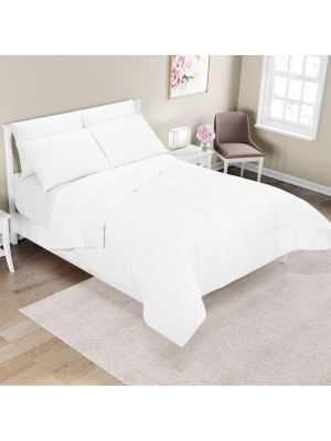 MICROGEL EDREDON DOWN ALTERNATIVE INDIVIDUAL LISO BLANCO 1.58 M X 2.16 M